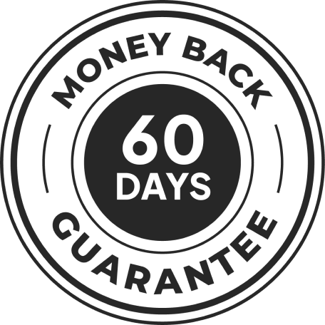 60-day money-back guarantee seal